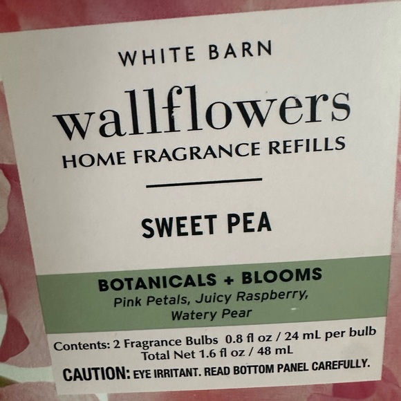 White Barn Sweet Pea Wallflowers Fragrance Refills - Pink and Green - Picture 2 of 4
